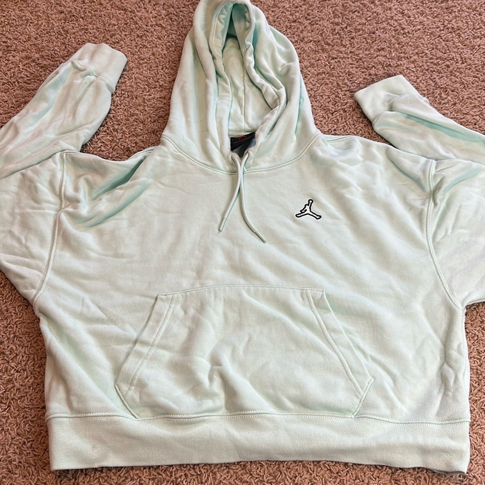 Jordan- Mint Cropped Hoodie